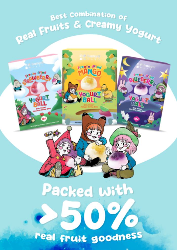 (Halal Indonesia) Hanya Freeze Dried Yogurt ball with fruits (6g x 5packs) 宝宝健康乳酪益菌零食